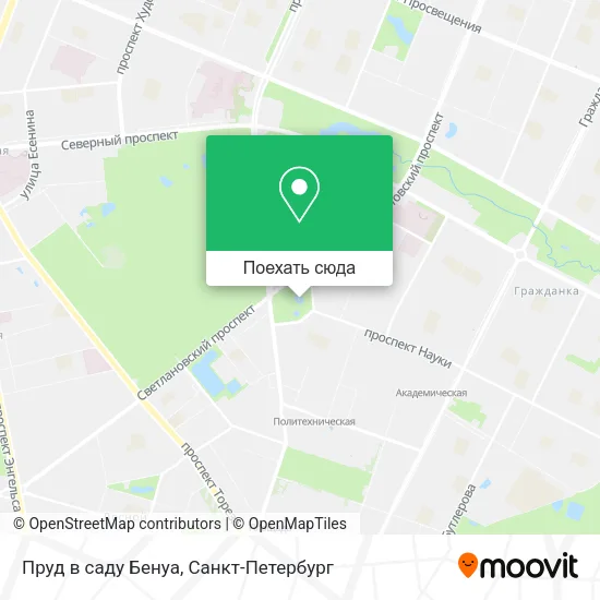 Карта Пруд в саду Бенуа