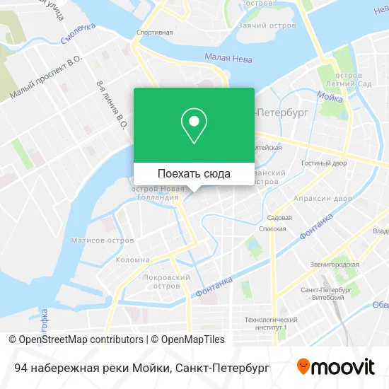 Карта 94 набережная реки Мойки