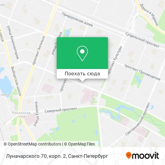Карта Луначарского 70, корп. 2