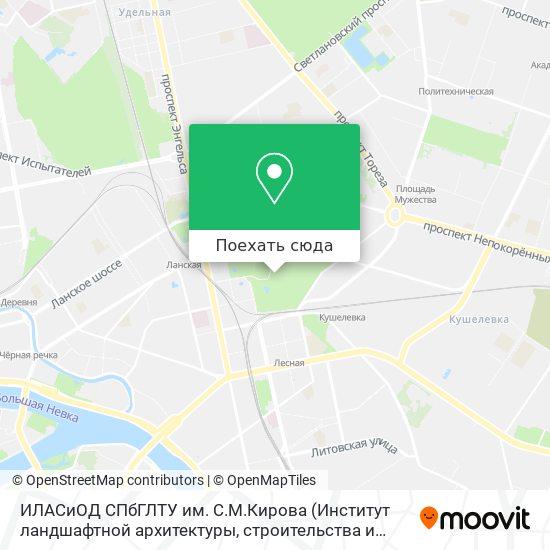 Карта ИЛАСиОД СПбГЛТУ им. С.М.Кирова