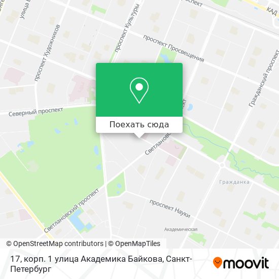 Карта 17, корп. 1 улица Академика Байкова