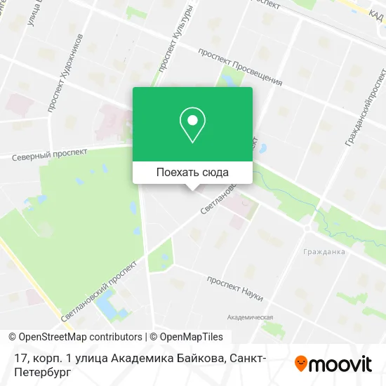 Карта 17, корп. 1 улица Академика Байкова