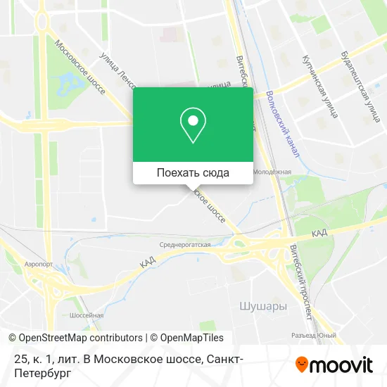 Карта 25, к. 1, лит. В Московское шоссе
