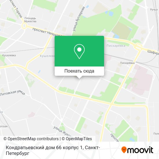 Карта Кондратьевский дом 66 корпус 1