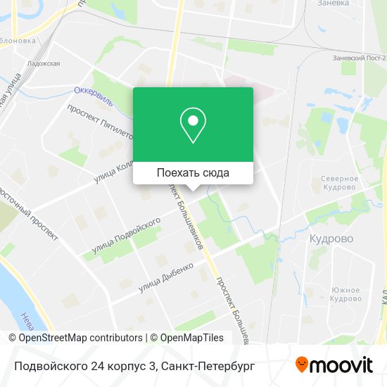Карта Подвойского 24 корпус 3