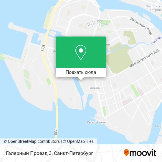 Карта Галерный Проезд 3