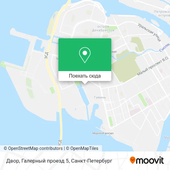 Карта Двор, Галерный проезд 5