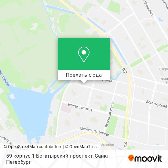 Богатырский проспект санкт петербурга карта