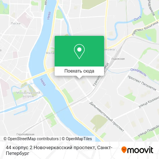 Карта 44 корпус 2 Новочеркасский проспект