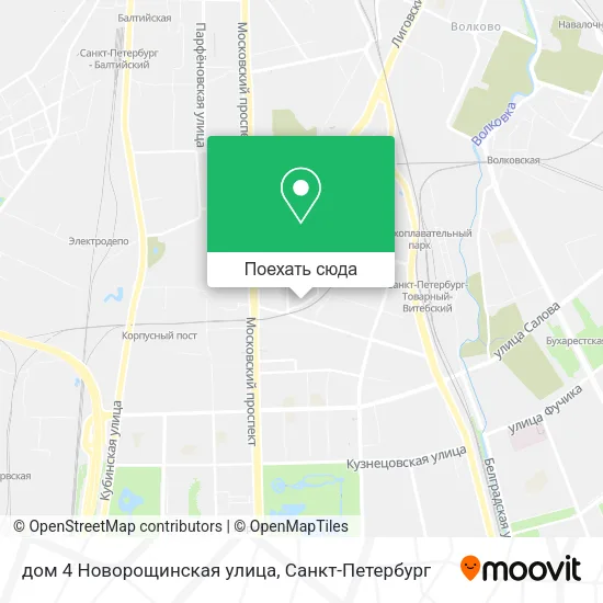 Карта дом 4 Новорощинская улица