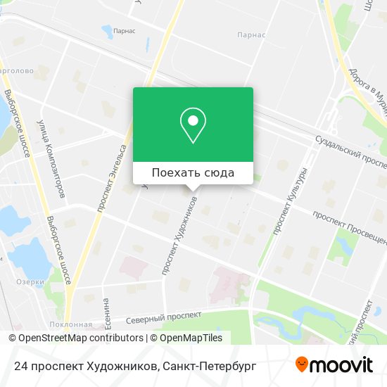 Карта 24 проспект Художников