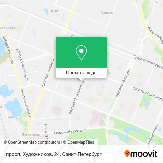 Карта просп. Художников, 24