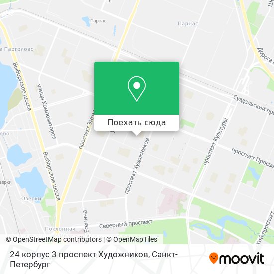 Карта 24 корпус 3 проспект Художников