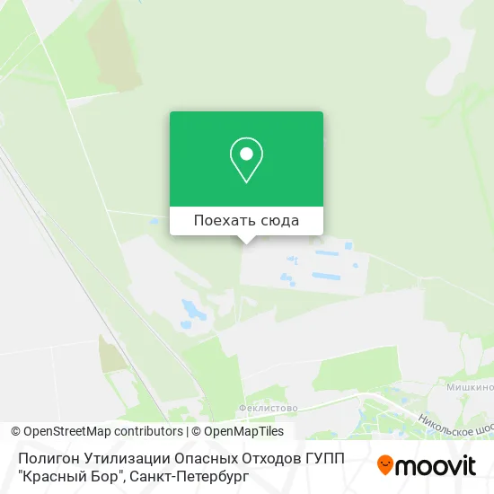 Карта Полигон Утилизации Опасных Отходов ГУПП "Красный Бор"