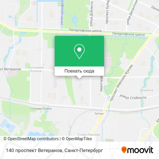 Карта 140 проспект Ветеранов