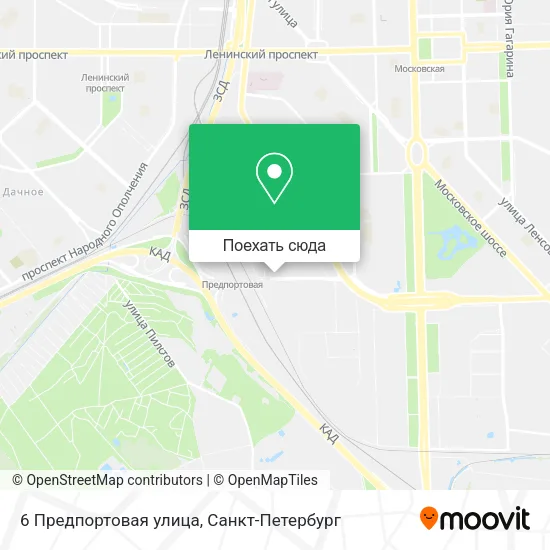 Карта 6 Предпортовая улица