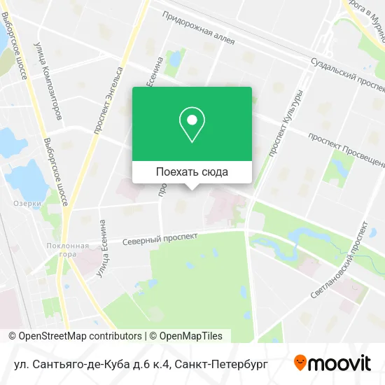 Карта ул. Сантьяго-де-Куба д.6 к.4