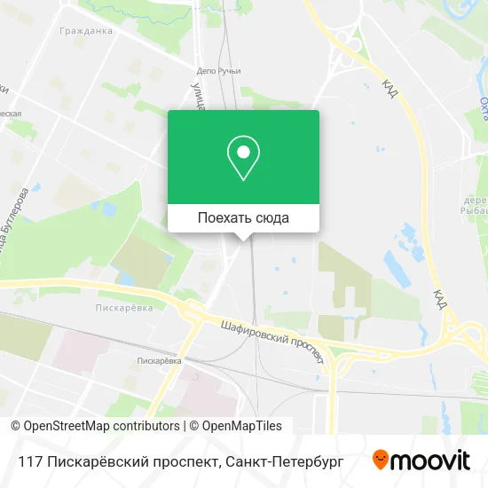 Карта 117 Пискарёвский проспект
