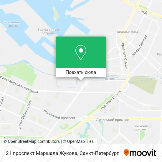 Карта 21 проспект Маршала Жукова