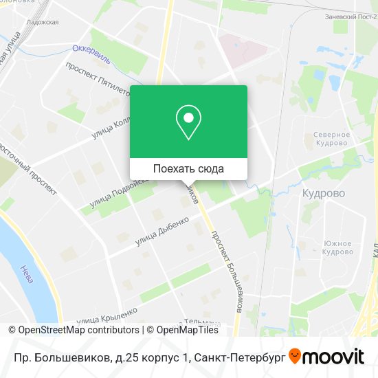 Карта Пр. Большевиков, д.25 корпус 1