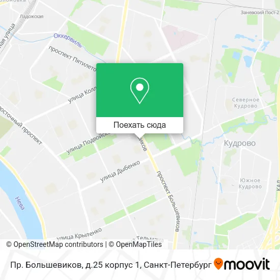 Карта Пр. Большевиков, д.25 корпус 1