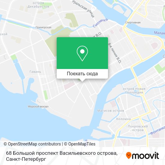 Карта 68 Большой проспект Васильевского острова