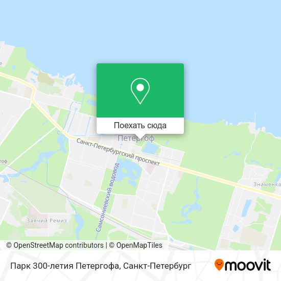Карта Парк 300-летия Петергофа