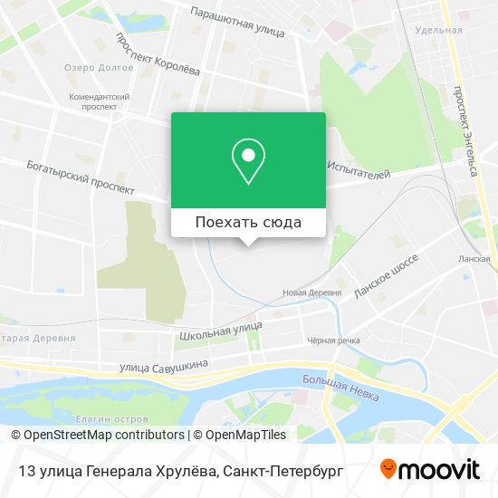 Карта 13 улица Генерала Хрулёва