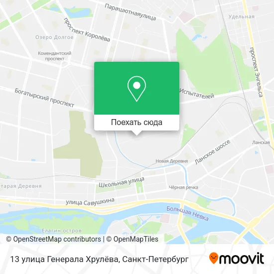 Карта 13 улица Генерала Хрулёва