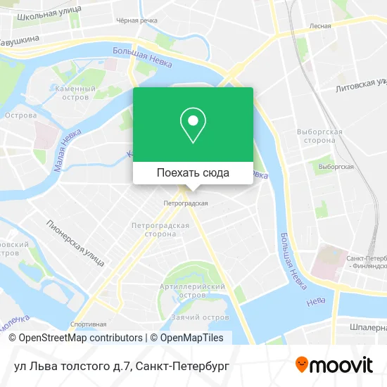 Карта ул Льва толстого д.7