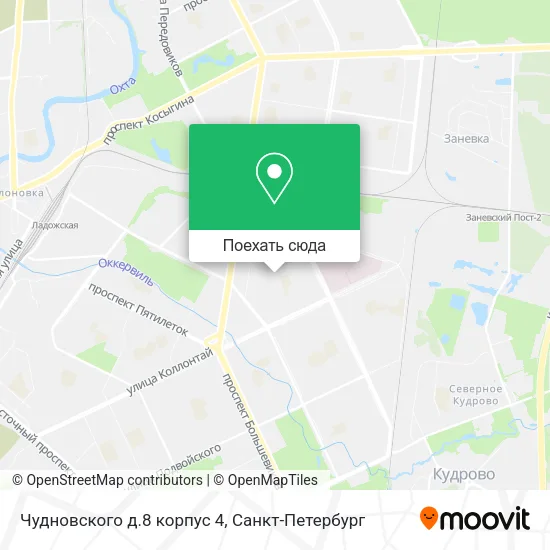 Карта Чудновского д.8 корпус 4