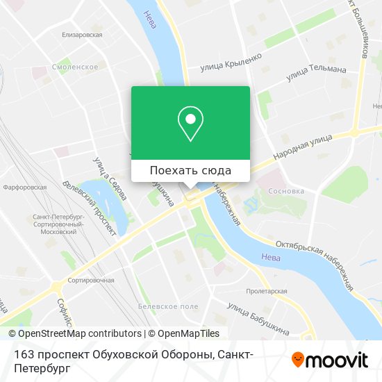 Карта 163 проспект Обуховской Обороны