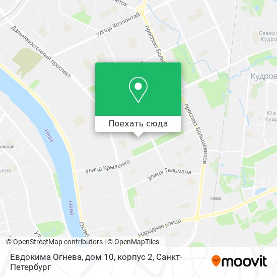 Карта Евдокима Огнева, дом 10, корпус 2
