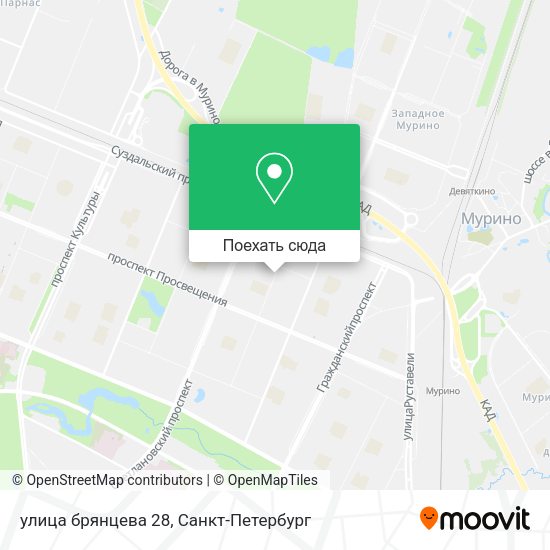 Карта улица брянцева 28