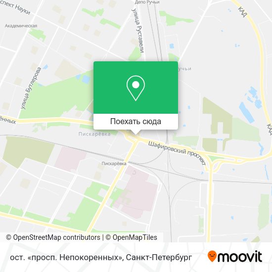 Карта ост. «просп. Непокоренных»