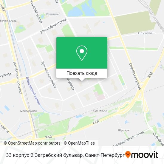 Карта 33 корпус 2 Загребский бульвар