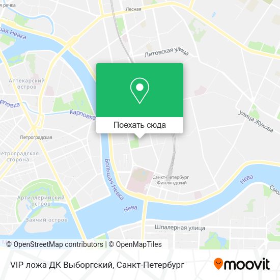 Карта VIP ложа ДК Выборгский