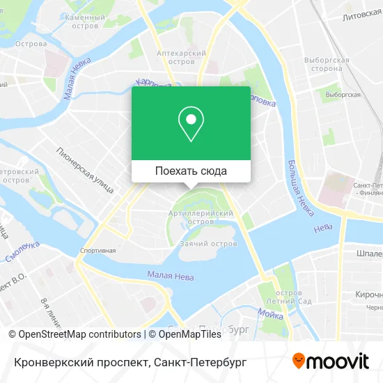 Карта Кронверкский проспект