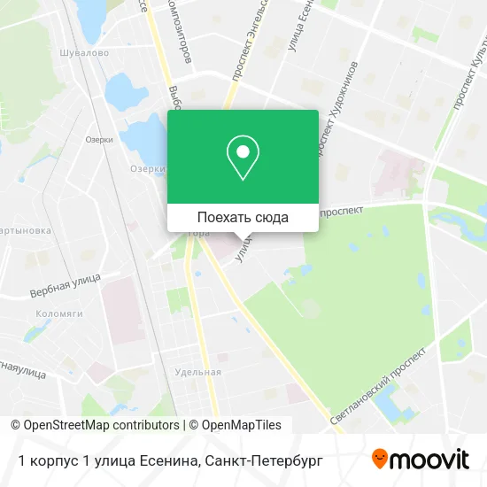 Карта 1 корпус 1 улица Есенина
