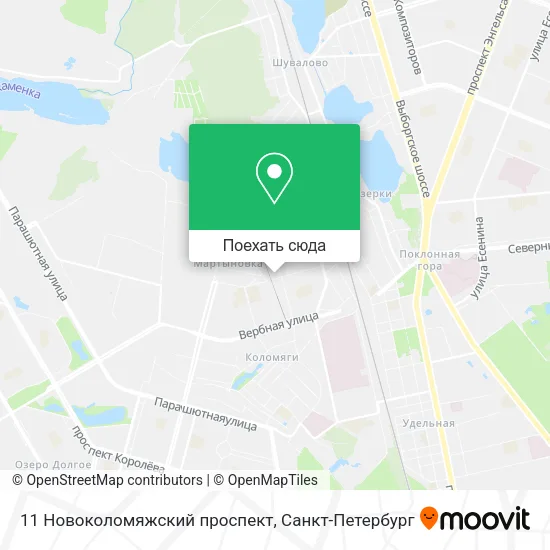 Карта 11 Новоколомяжский проспект
