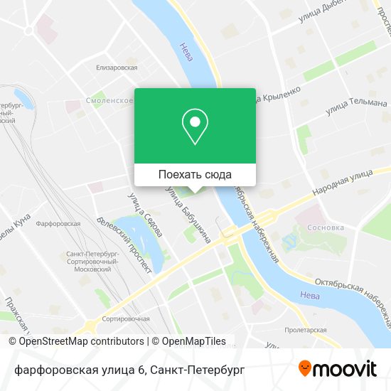 Карта фарфоровская улица 6