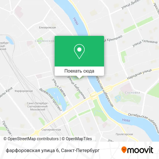 Карта фарфоровская улица 6