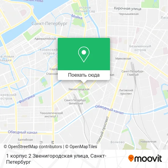 Карта 1 корпус 2 Звенигородская улица