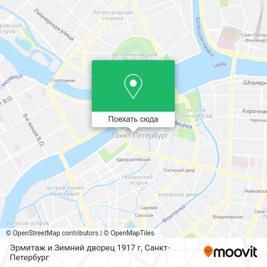 Карта Эрмитаж и Зимний дворец 1917 г