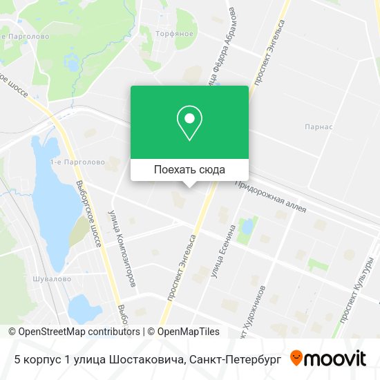 Карта 5 корпус 1 улица Шостаковича