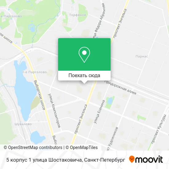 Карта 5 корпус 1 улица Шостаковича