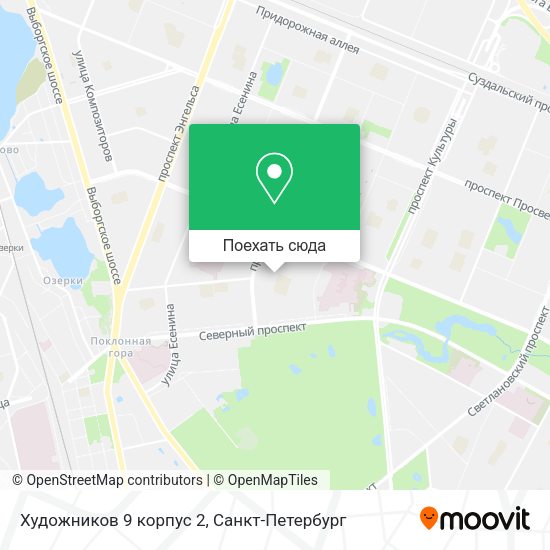 Карта Художников 9 корпус 2
