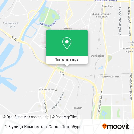 Карта 1-3 улица Комсомола