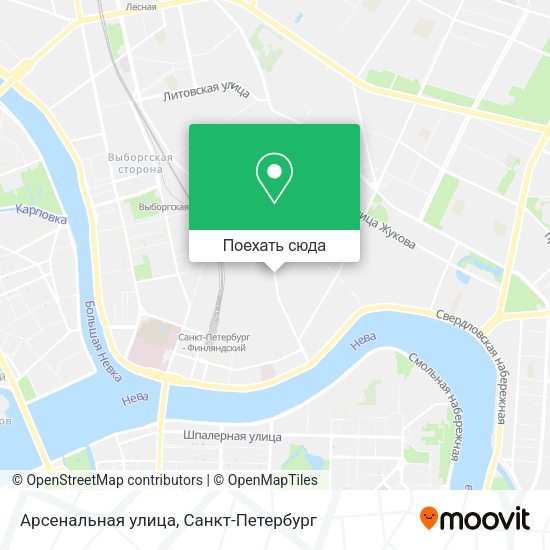 Карта Арсенальная улица