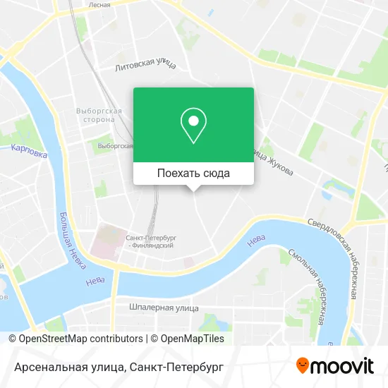 Карта Арсенальная улица